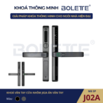 Khoá Vân Tay Cửa Nhôm J02A Ẩn Vân Tay - Ảnh 2