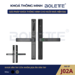 Khoá Vân Tay Cửa Nhôm J02A Ẩn Vân Tay